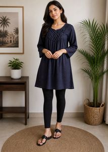 Elegant Navy Blue Kurta
