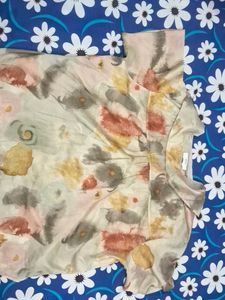 Abstract Print Button-Up Shirt