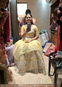 Exquisite Yellow Mirror Work Lehenga Choli