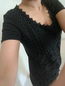Elegant Black Lace Top