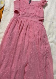 Pink Maxi Dress w/ Cutouts