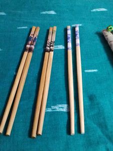Japanese Chopsticks For 3 New not Used