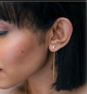 Dainty Butterfly Threader Earrings