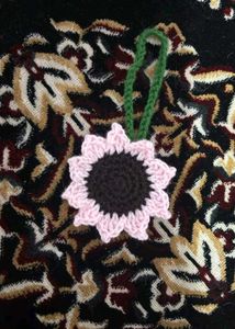 Handmade crochet bag charm