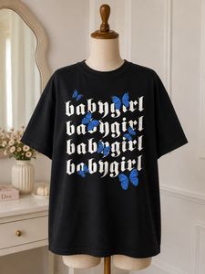 Black 'Babygirl' Butterfly Graphic Tee