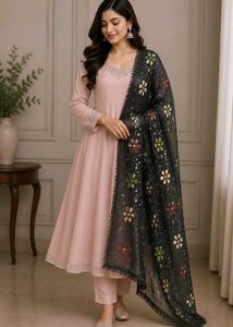 Embellished Floral Dupatta