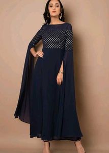 Elegant Blue Kurta with White Embellishments💫❤