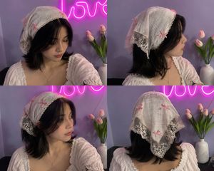 Cute Aesthetic Floral Lace Hair Hoop