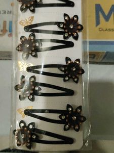 Sparkling Flower &amp; Star Hair Clips Set