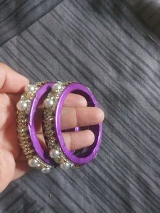 Rajasthani Sparkling Pearl Bangles