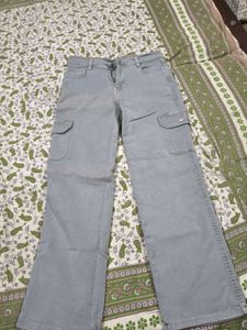 women's Grey Cargo Pants