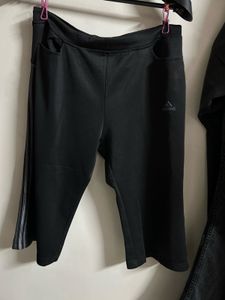 Adidas Black Cropped Track Pants