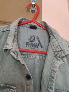 unisex denim  Long Sleeve Shirt
