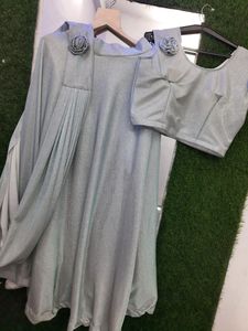 glitter greenish shade Lehenga on sale