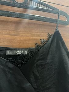 Elegant Black Satin Slip Dress