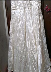 Elegant White Strapless Tiered Dress