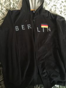 Men's Black Hoodie with German Flag