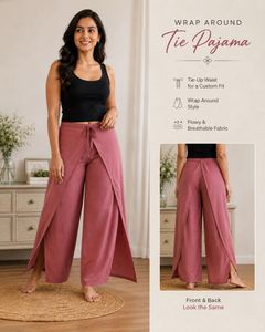 Flowy Wrap Around Tie Pajama Pants