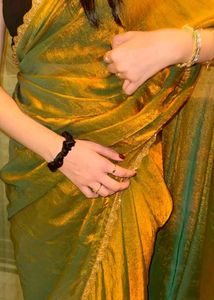 Elegant Golden Saree