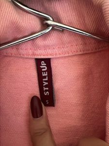Style up -Women's light Pink Denim Jacket