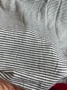 Striped Cold Shoulder Long Sleeve Top