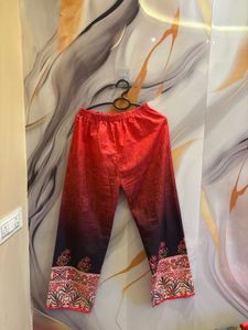 Red Floral Printed Kurta