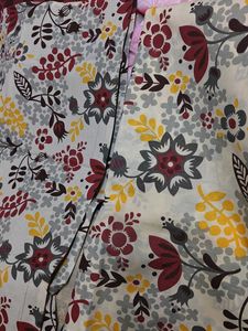 Floral unused cotton bedsheet with 2 pillow covers