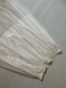 Elegant White Tulle Skirt with Lace Trim
