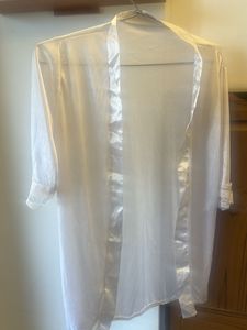 Elegant White Satin Robe