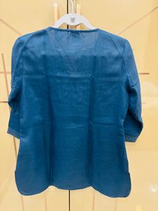 Large size Teal Blue Kurta