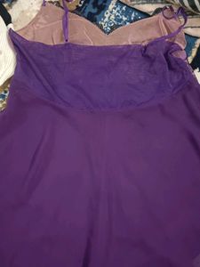 Elegant Purple Lingerie Nightdress
