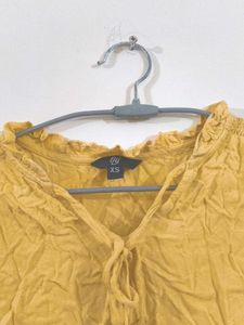 Flowy Yellow Long Sleeve Top