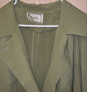 EYEFUL Lightweight Green Trench Coat