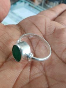 Emerald Sterling Silver Ring