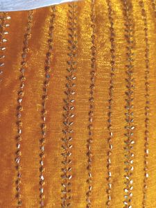 beautiful yellow Moti work saree real Zari