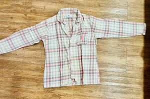 Night Suit- Flannel Materia- Shirt &amp; Pajamas
