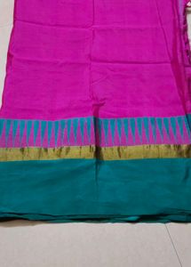 Vibrant Pink &amp; Teal Saree