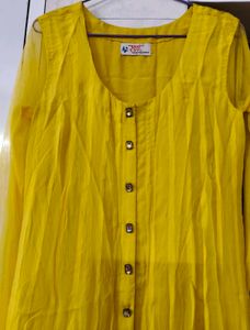 Vibrant Yellow Embroidered Kurta set