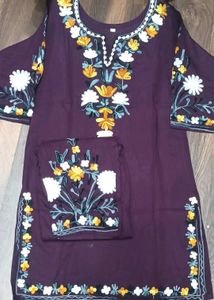 Pure Chikankari Lakhnowi Rayon Co-ord Set