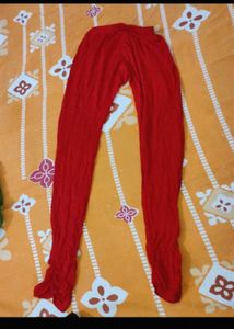 Red Stretchable Leggings