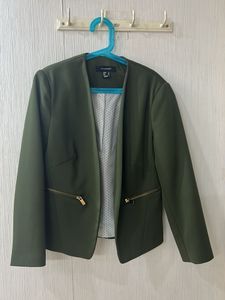 Stylish Women's Olive Green Blazer