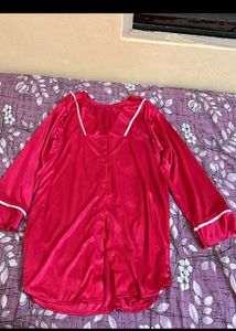 Satin Pajama Set - Pink