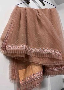 Designer Net Saree with Embellishments