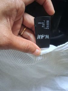 Ribbed White Henleys Top