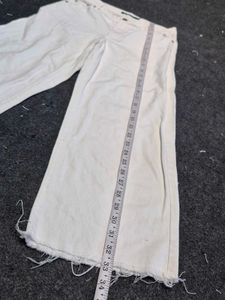 Authentic Ralph Lauren White Wide-Leg Raw