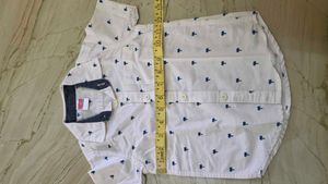kids Palm Print Short Sleeve Shirt