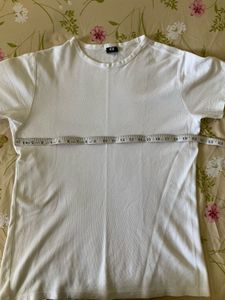 H&M White Basic T-Shirt