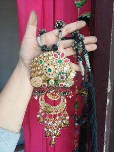 Handcrafted brass pendant Kundan Necklace