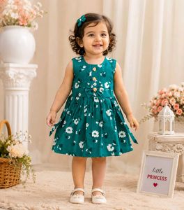 Charming Floral Print Dress for Girls