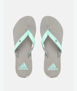 Adidas Flip Flops - Grey & Mint